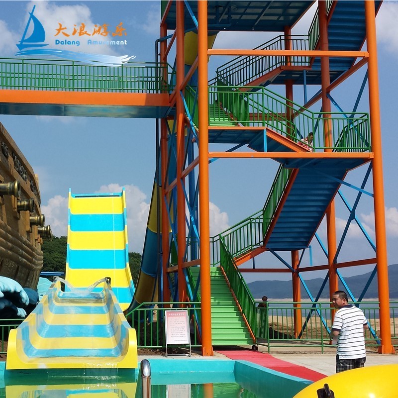 Dalang Brand Hot Selling Factory Direct Attraction Park Equipment Fiberglass Water Slide Swimming Pool Slide For Rsort Hotel