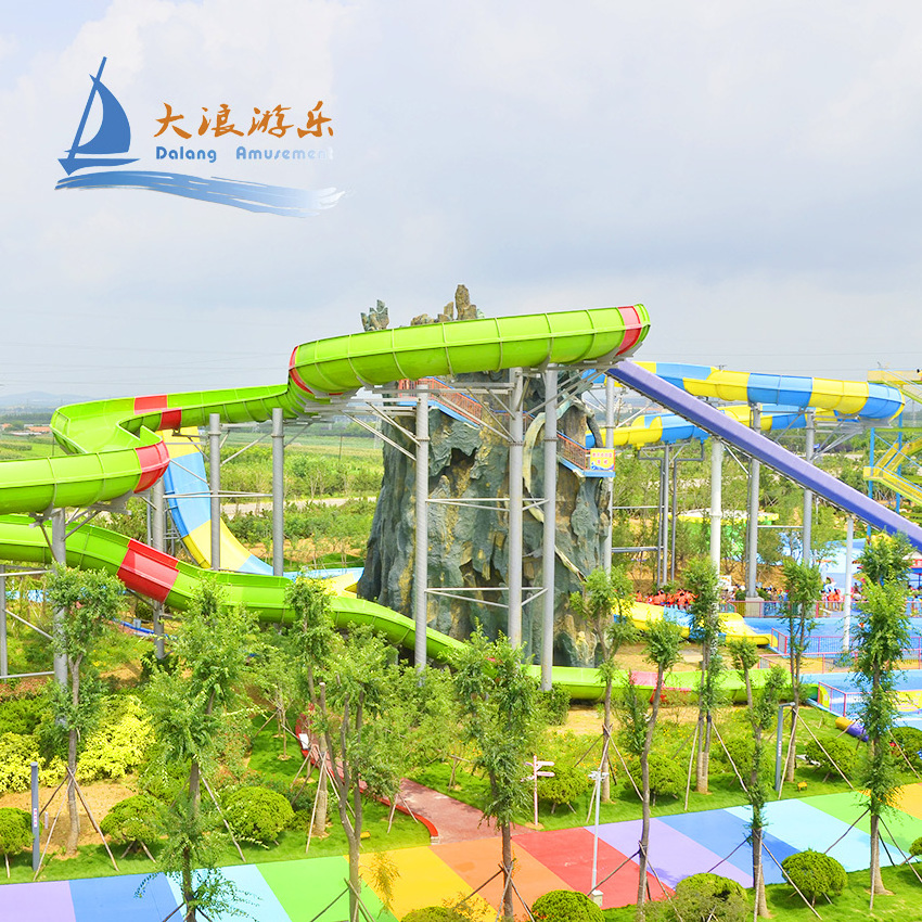 Water Park Game Fiberglass Slide Playground Equipment Water Slide for Family Hot Sale Outdoor Aqua Park 1 Set 15 Days CE/TUV L/C