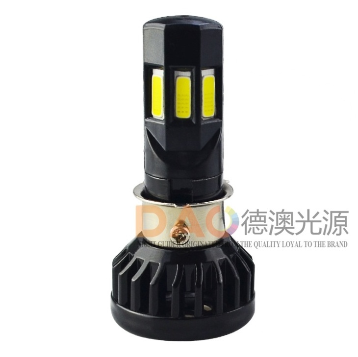 DAO Other Car Light Accessories M02 Led Motorcycle Headlight 6 Sides Led Bulbs With Fan Cooling Cob Led Motor Lamp