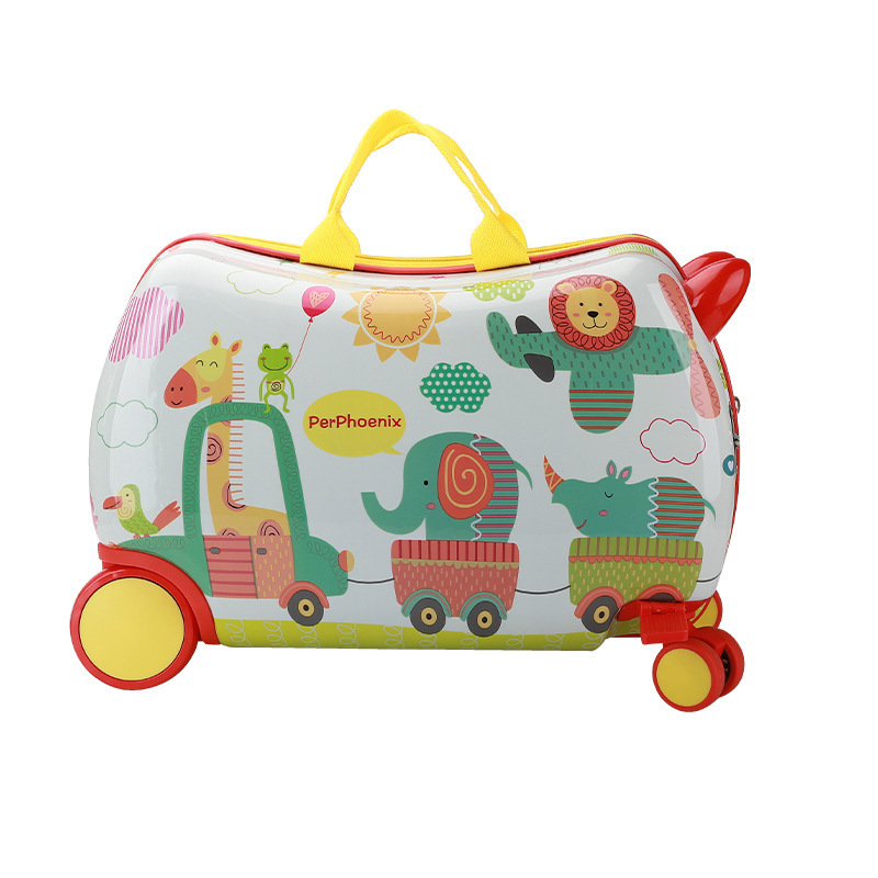 Abs 4 Wheels Kids Luggage Trolley Travel Riding Carry on Cartoon Child Hand Suitcase Ride On Luggage for toddler easy airport