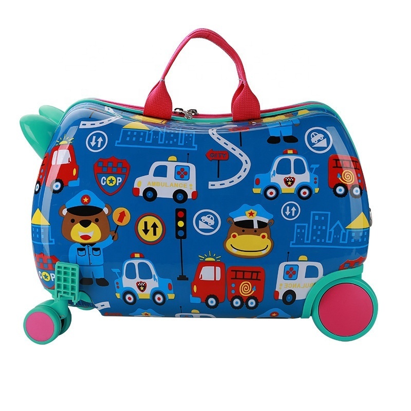 Abs 4 Wheels Kids Luggage Trolley Travel Riding Carry on Cartoon Child Hand Suitcase Ride On Luggage for toddler easy airport