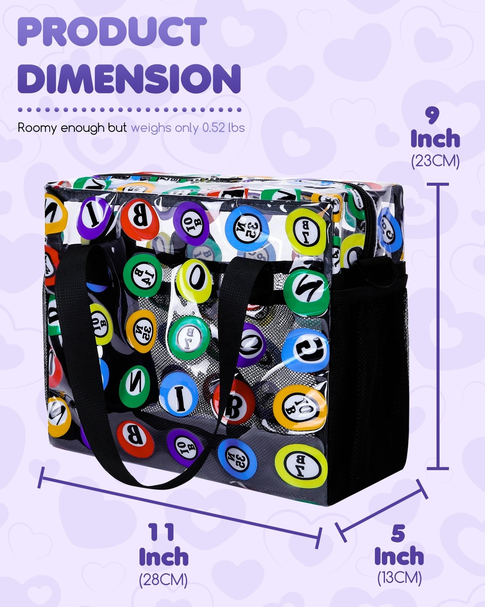 wholesale cosmetic bag bingo bluey kids bag 10 Pockets dauber portable crossbody handbag bingo game bag with detached strap