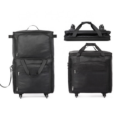 new 1680D polyester foldable expandable suitcase Rolling Wheels Travel Bag Duffel Tote Bag Trolley Luggage for Men Women