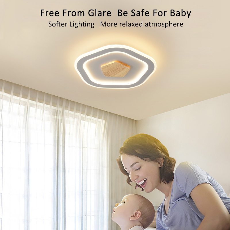 LED Ceiling Lamp For Children's Room Bedroom Modern Dimmable Lighting Fixtures Creative Child Rose Ceiling Lamps