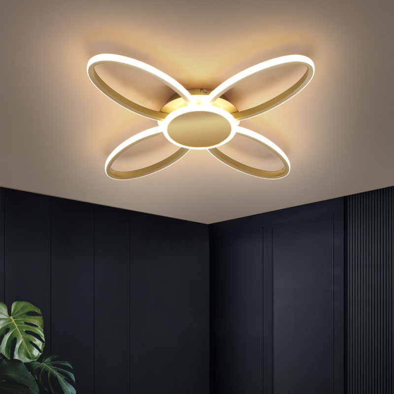 Modern flower shape lamp ceiling control led flush mount light for kids room bedroom