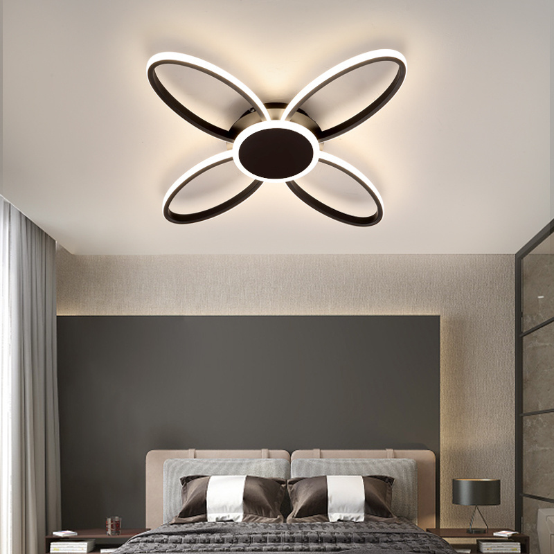 Modern flower shape lamp ceiling control led flush mount light for kids room bedroom