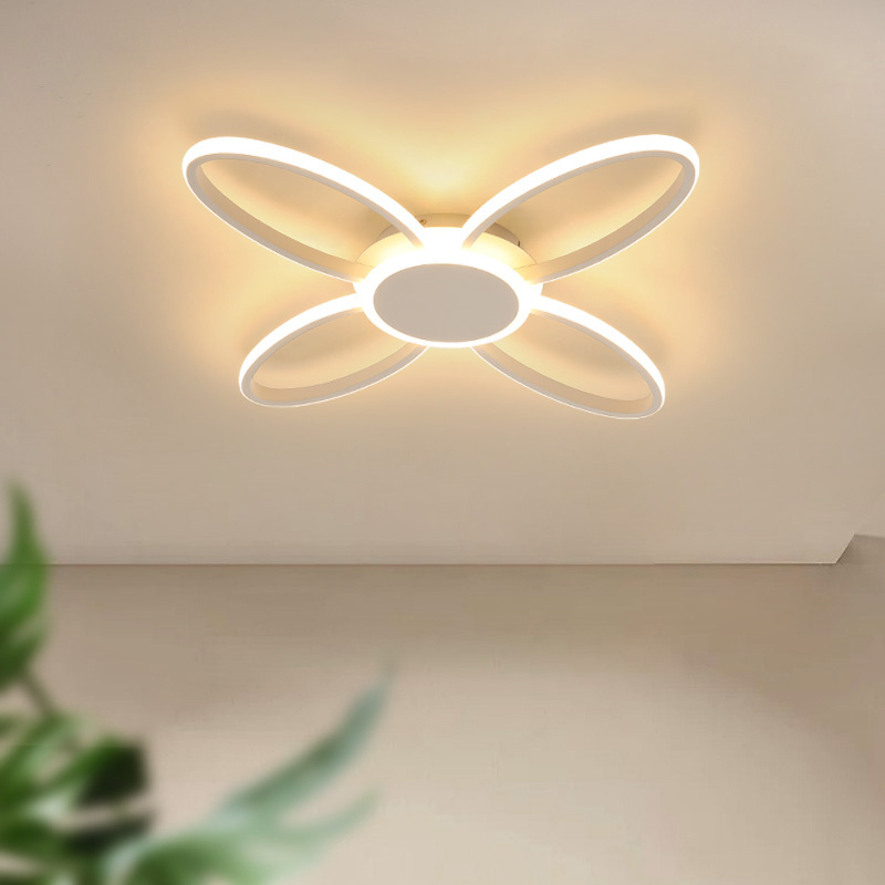 Modern flower shape lamp ceiling control led flush mount light for kids room bedroom