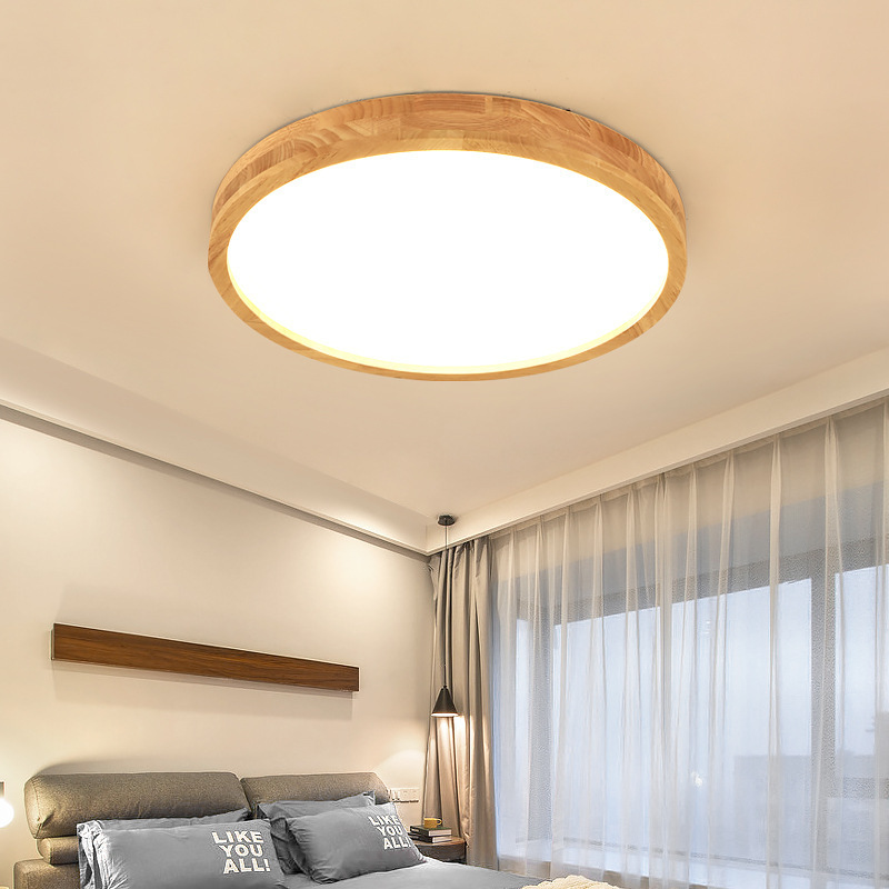 2018 HOT Selling Modern Round 5cm Ultra-thin Wholesale  Wooden   Ceiling Light Fixture   Flush Mount Led Ceiling Light