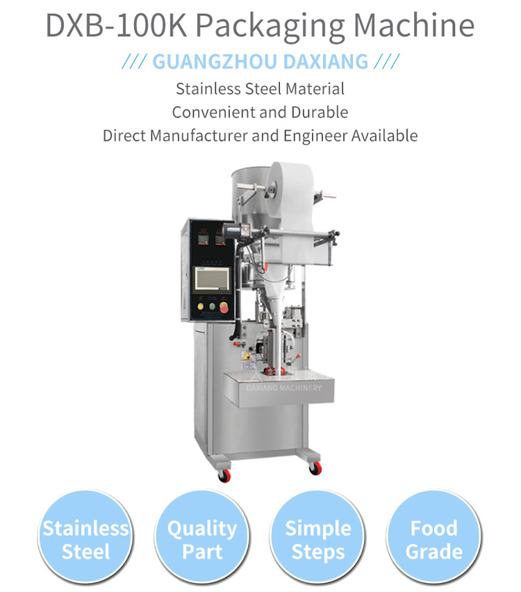 DXB-100K Granule Sugar Automatic Filling Sachet Small Food Nuts Grain Powder Pouch Packing Machine