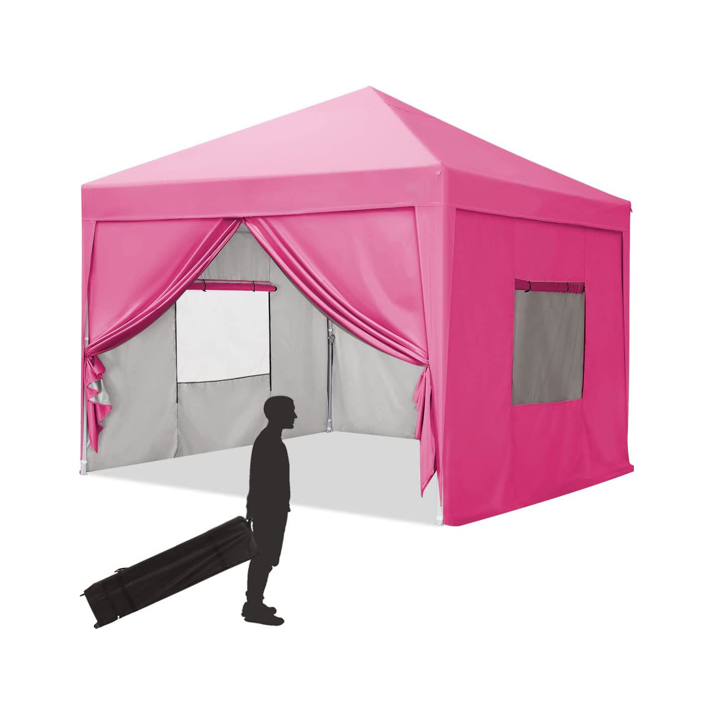 CHINA Pop-up canopy 25.4cm x 25.4cm tent closed instant gazebo with side walls and mesh windows waterproof