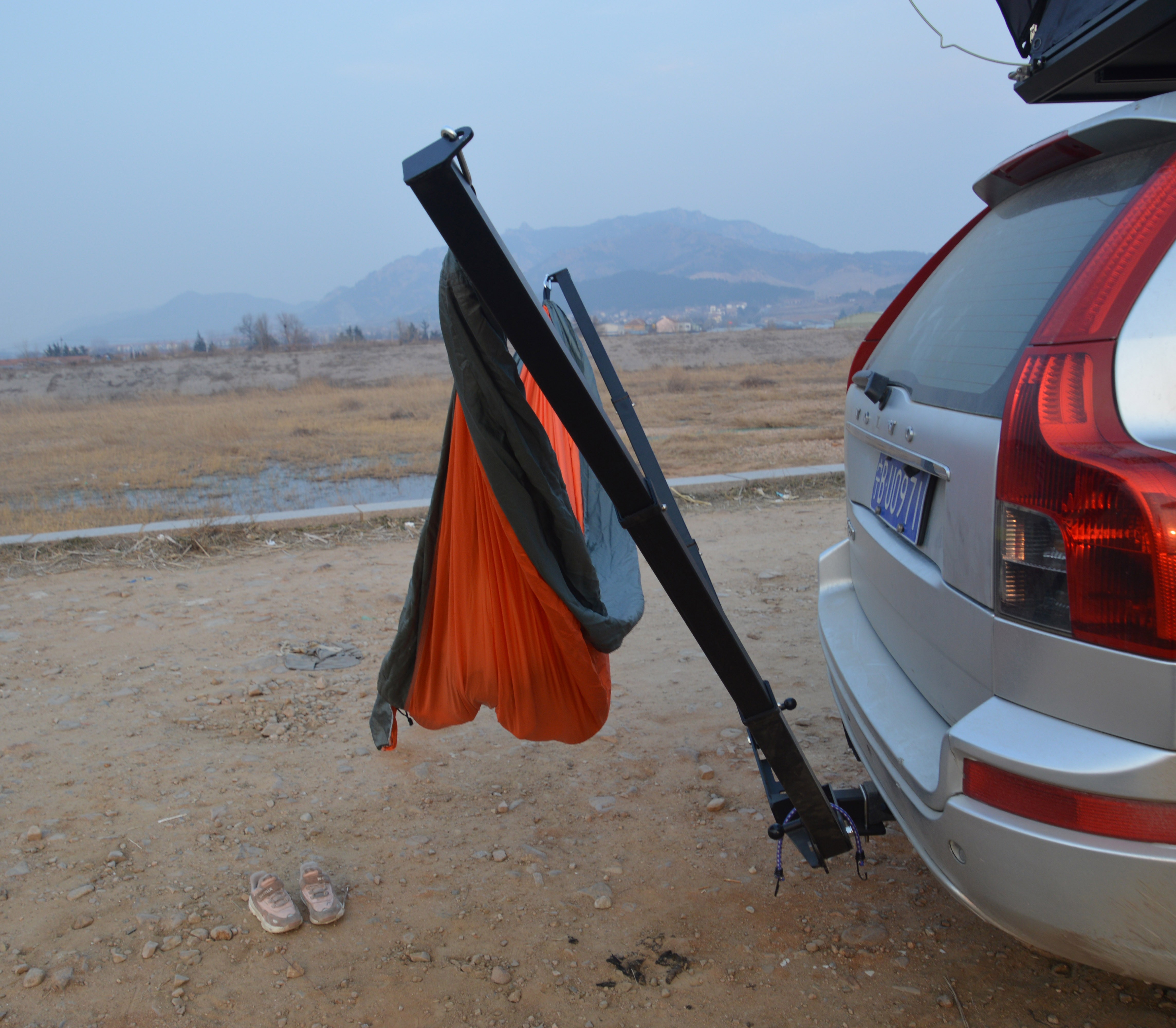 DengDao Outdoor Portable New Design Camping Hammock Rack for All car Off-Road Vehicle Trailer Bar Hammock 250kg Hitch Hammock