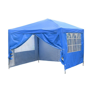 2022 HOT PRC party tent 10x10 Pop Up Awning Party Tent Instant Gazebo with 4 Removable Sidewalls Blue wedding tent