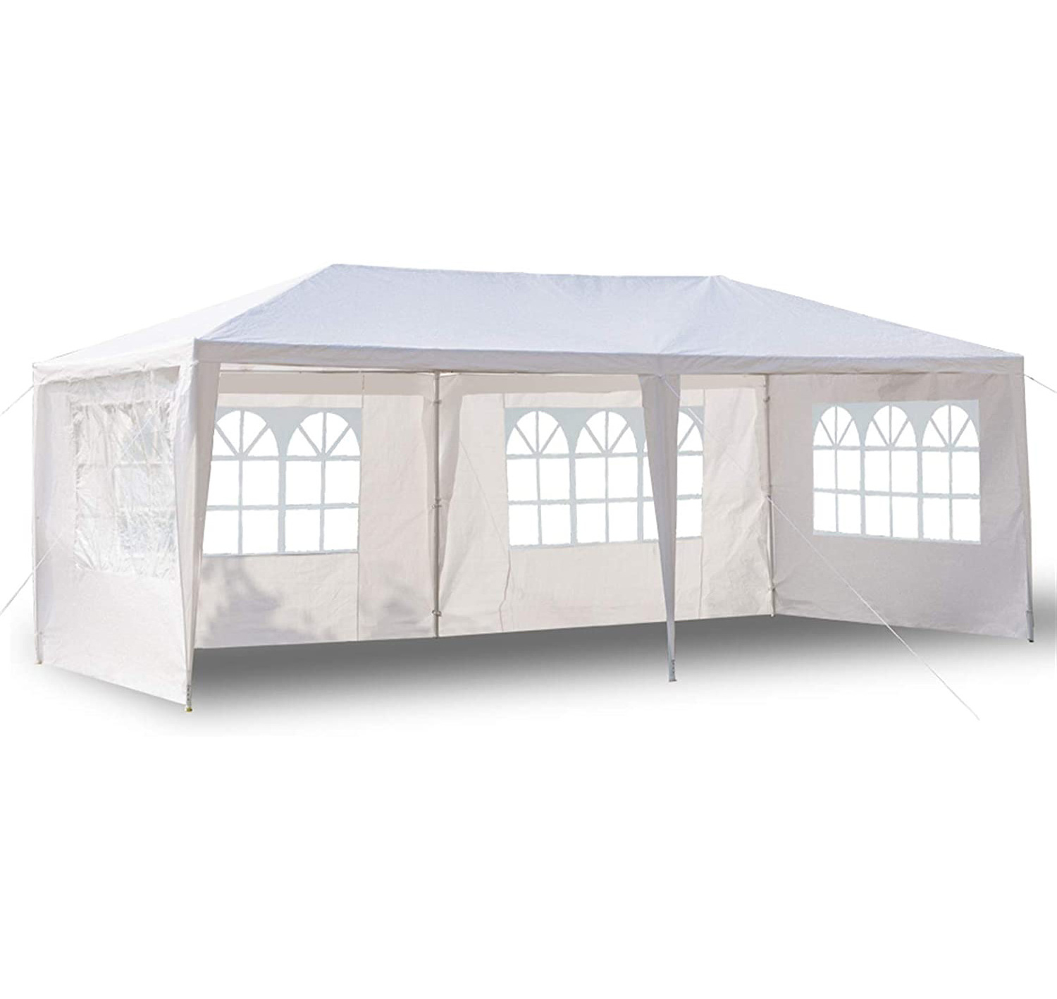 DengDao Outdoor Party Tent Gazebo Waterproof White Canopy with Side Wall Party Wedding Tent (10 x 10 ft)