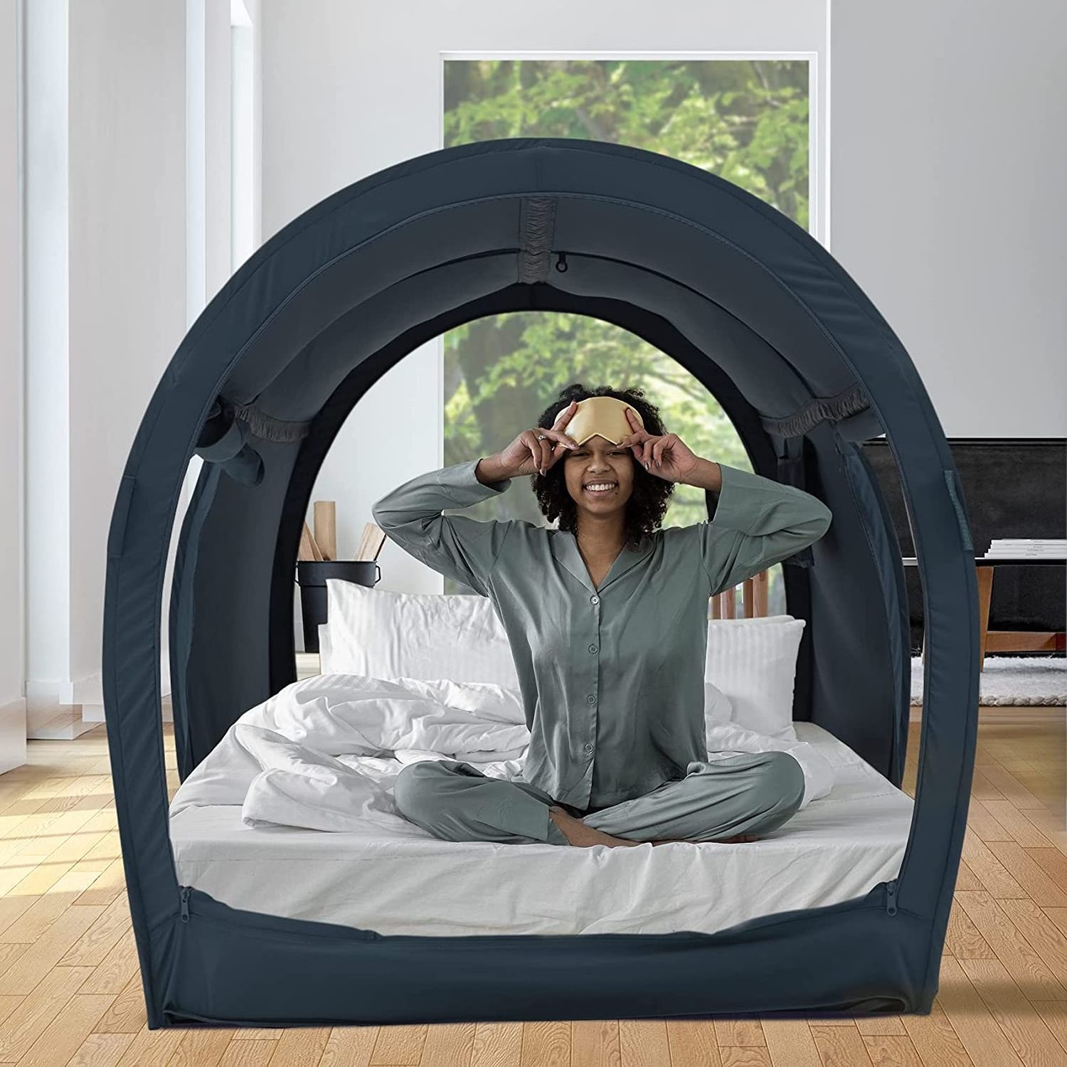 2022 Bed Top Shade Cabin Indoor Privacy Warm Breathable Pop Up Single Bed Tent Sizes for Kids Adults