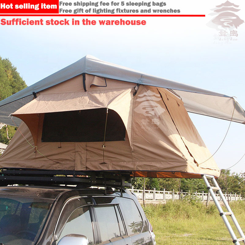 Soft shell car roof tent Aluminum pole tent outdoor travel couples self-driving travel weatherproof car roof Tents