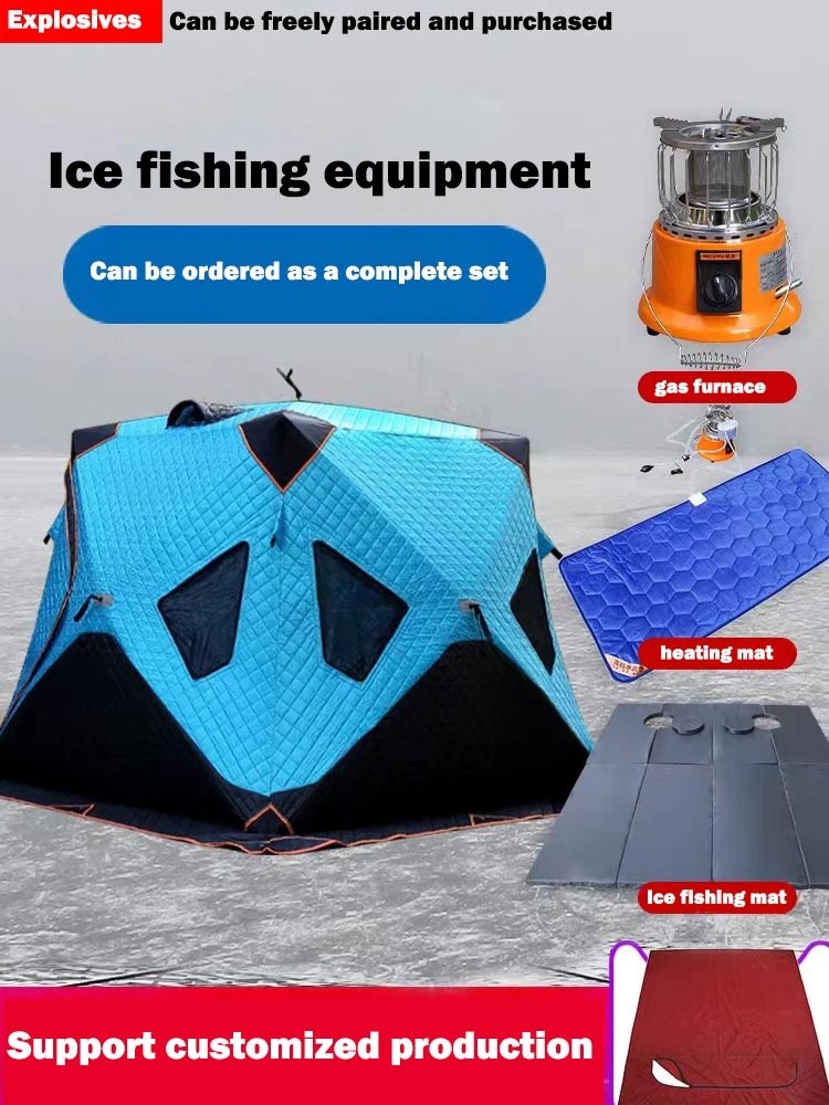 HOT Outdoor Camping four layers Igloo Square Stove Jack Insulated Cube Insulated Bivvy Carp Sauna Winter Ice Fishing Tent