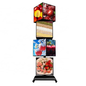 Outdoor Rotating Board Square Acrylic Light Up Sign Led Menu Light Box Poster Frame Front Lit Led Advertising Light Boxes