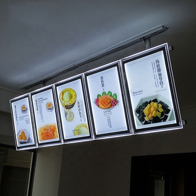 Hot Product Aluminum Frame Menu Board Display Led Backlit Light Box Magnetic Advertising Light Box