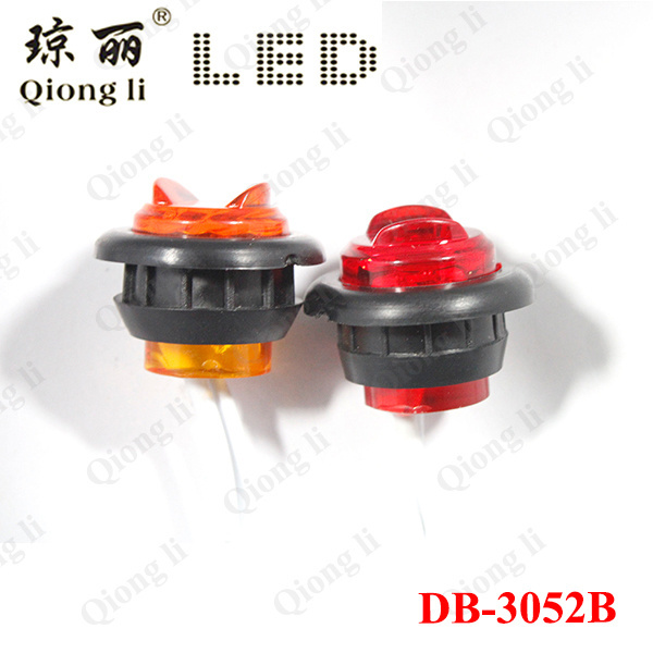 3/4 inch mini round led side marker lights with rubber grommets