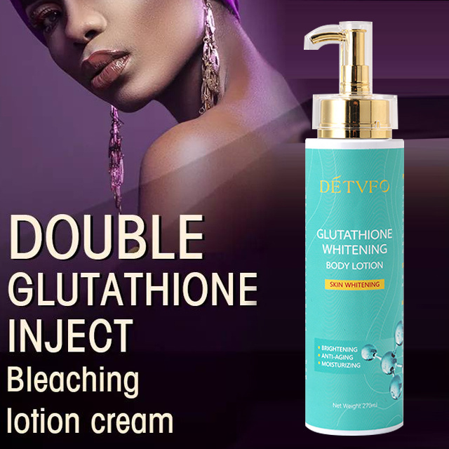 Extreme brightening whitening body cream strong bleaching double glutathiones face double inject body lotion