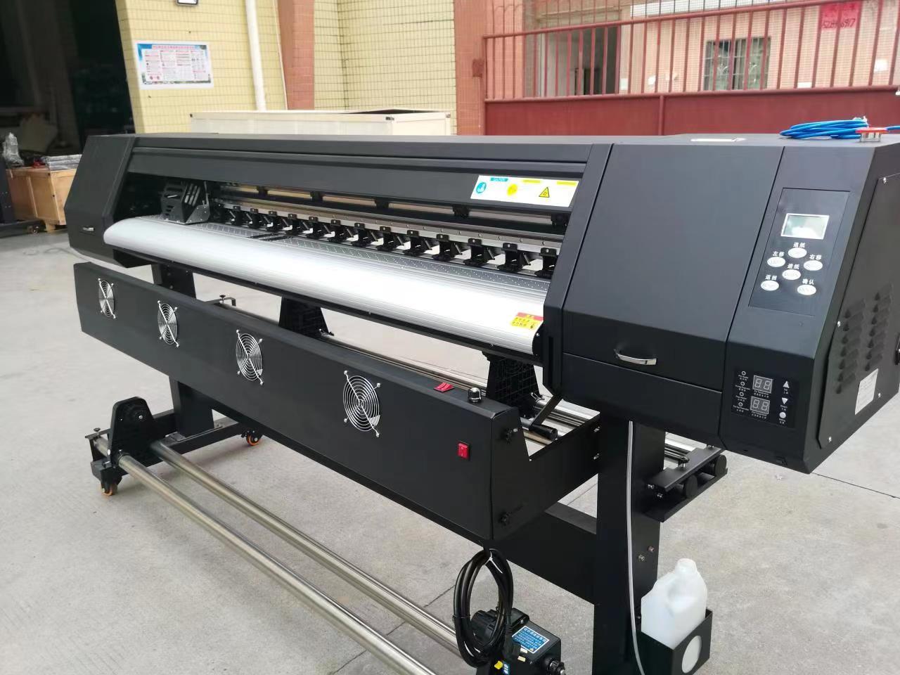 Cheap price 1.6m 1.8m large format printer i3200 xp600 head eco solvent printer wall paper leather printing machine