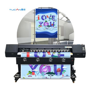 Cheap price 1.6m 1.8m large format printer i3200 xp600 head eco solvent printer wall paper leather printing machine