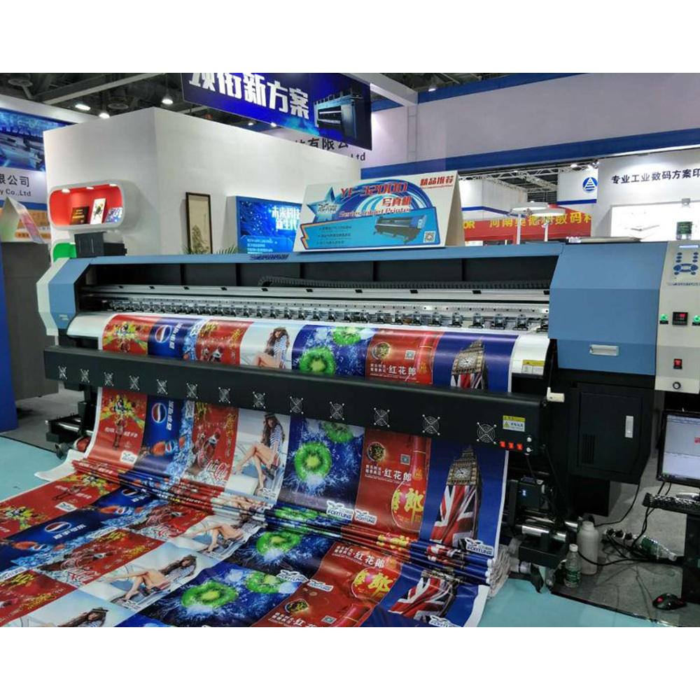 3.2m large format eco solvent printer with 4 XP600 printheads for vinyl/banner/wall paper printing