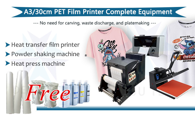 30cm 13 inches size printing machine A3 dtf pet film printer digital 30cm xp600 heat transfer t-shirt printer