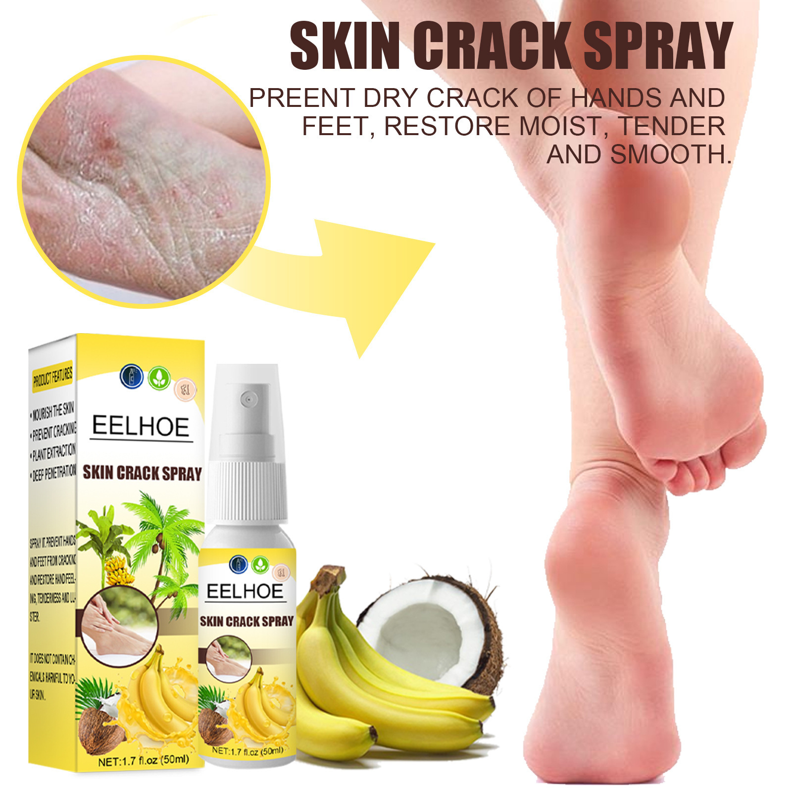 Hot Selling Dead Skin Cuticles Heel Foot Care Pedicure Socks Callus Remover Foot File Peeling Exfoliating Foot Peeling Spray