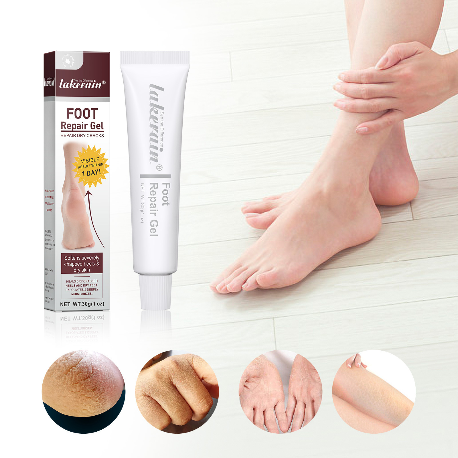 Anti dry chapping crack foot skin care products nourish cracked heels anti-cracking moisturizing exfoliating foot repair gel