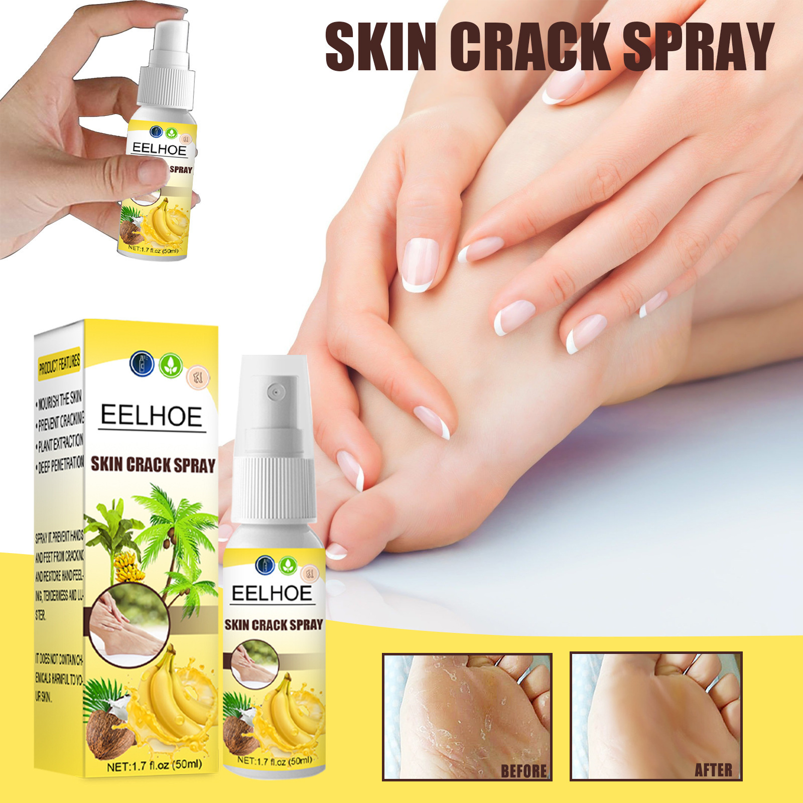 Hot Selling Dead Skin Cuticles Heel Foot Care Pedicure Socks Callus Remover Foot File Peeling Exfoliating Foot Peeling Spray