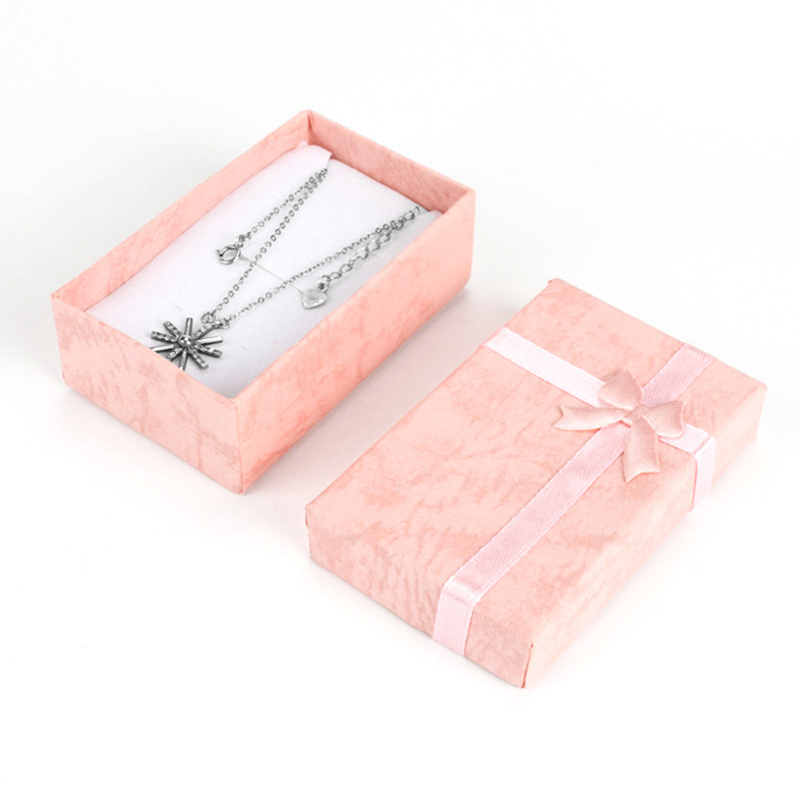 Hot Sale Cardboard Jewelry Boxes Thick Paper Box Colorful Cardboard Jewelry Boxes For Rings Pendants Earring Necklaces