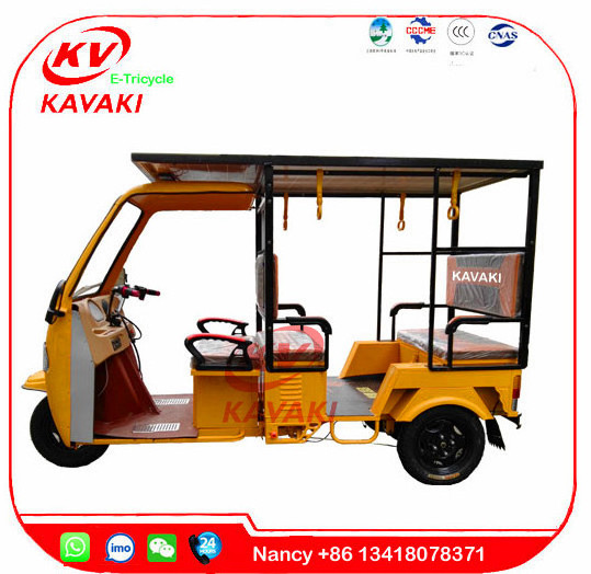 Guangzhou KAVAKI 1000W power three wheel motorcycle electric solar tricycle rickshaw