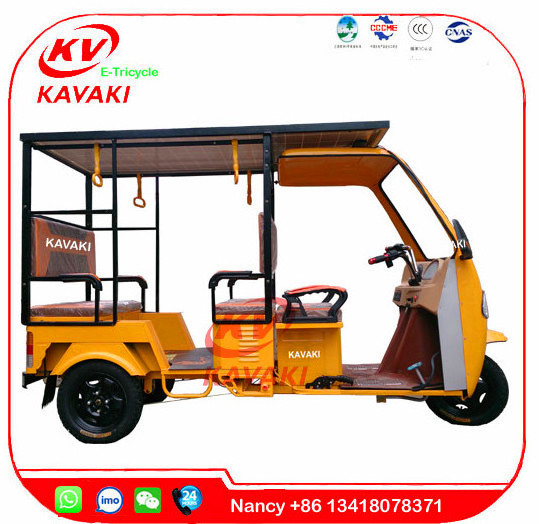 Guangzhou KAVAKI 1000W power three wheel motorcycle electric solar tricycle rickshaw