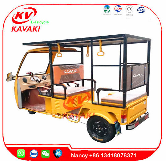 Guangzhou KAVAKI 1000W power three wheel motorcycle electric solar tricycle rickshaw