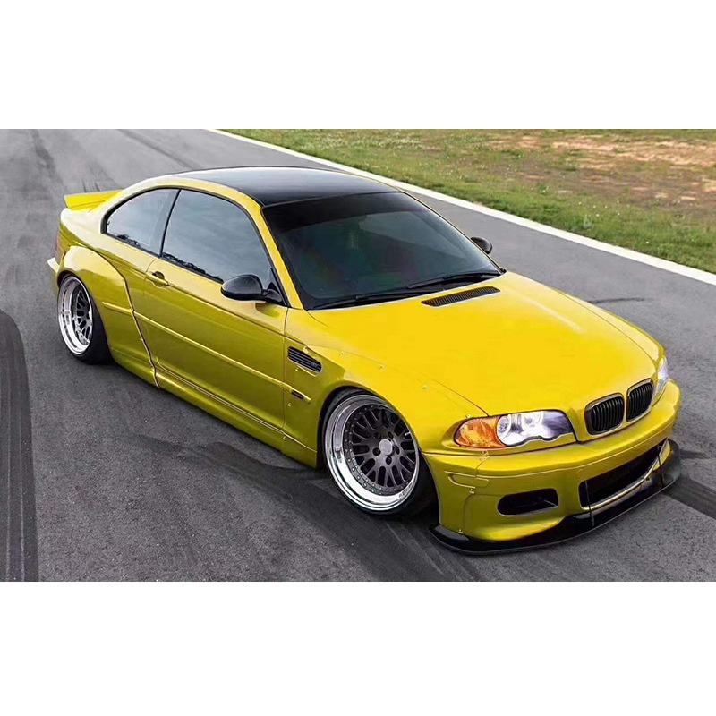 E46 FRP RESIN Wide Bodykit For BMW E46 sedan 4 door Body Kit Wide