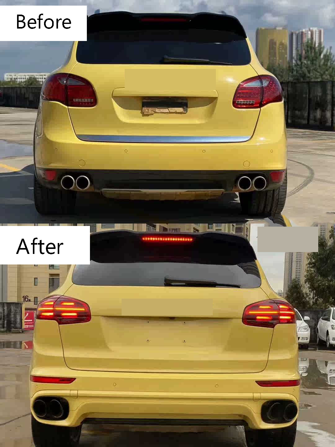 Front Rear Bumper Body Kit For Porsche Cayenne 958 2011-2014 Upgrade To Turbo 2022 9Y0 Full Bodykit