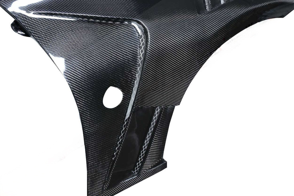 370Z Honeycomb Carbon Fiber Fibre Side Bumper Front Fender Vents For Nissan 370z fenders Vented 2009-2020