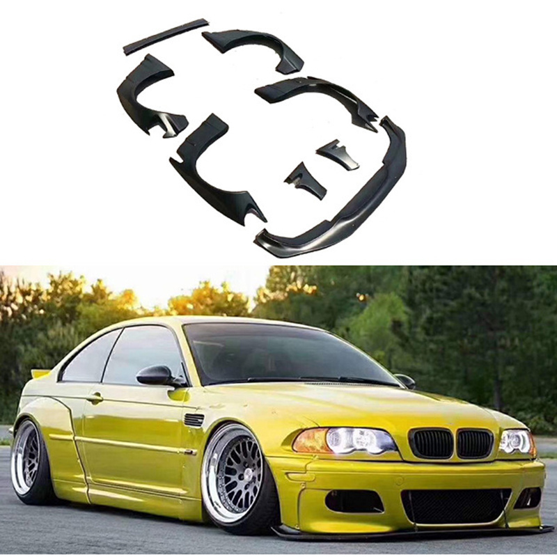 E46 FRP RESIN Wide Bodykit For BMW E46 sedan 4 door Body Kit Wide