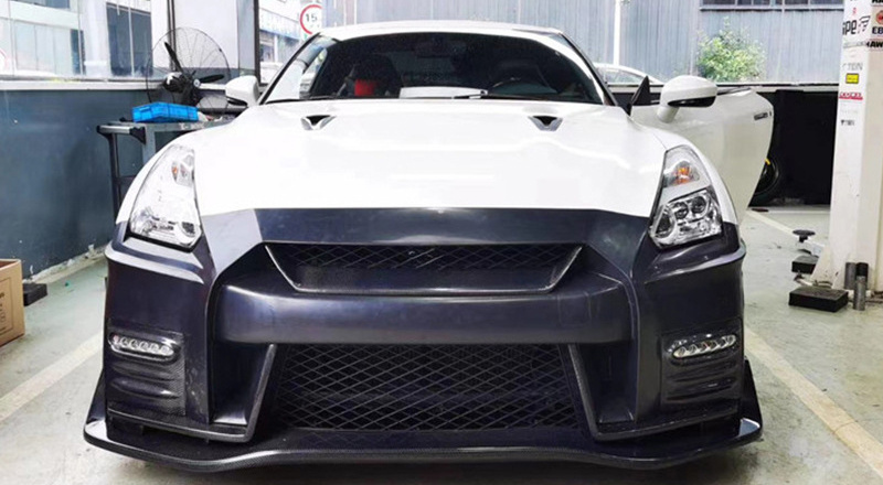 GTR35 Front Bumper Carbon Fiber Fits For Nissan GTR R35 2008-2021