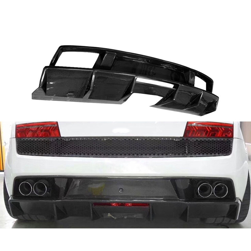 Carbon Fiber Bodykit Rear Bumper Diffuser Lip For Lamborghini Gallardo LP550 LP560 LP570 Body Kit