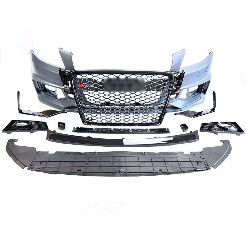 Full Set Car Front Bumper Grill Bodykit For Audi A4 B8 To Rs4 Accessories Body Kit