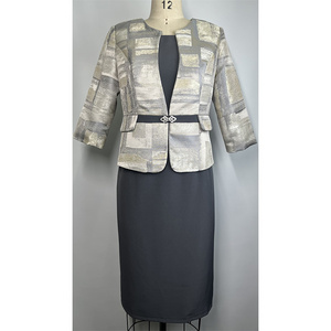 New Ocasional Wholesale O-Neck Church Suit Plus Size Womens Skirts Clothing Two Piece Sets