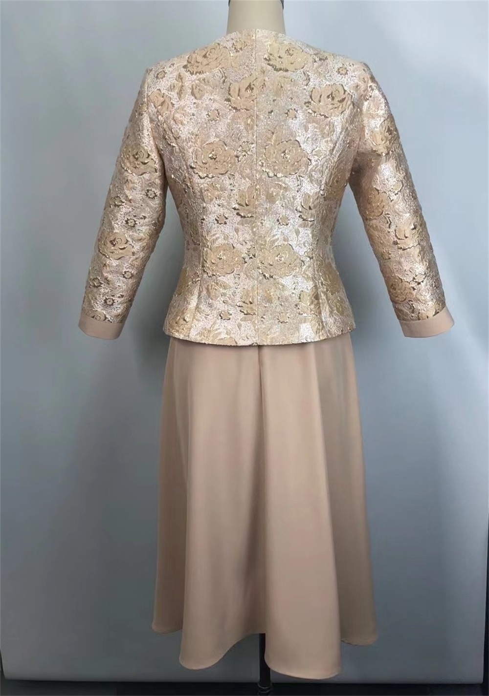 Turkey Ocasional Brocade Suit Formal Dresses Suit Women Two Piece Skirts For Church