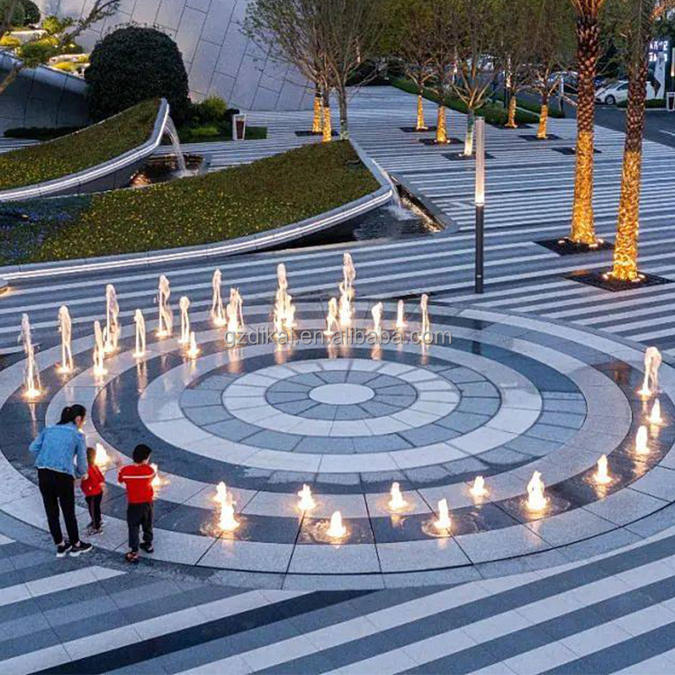 Free Design Funny Musical Dry Land Fountain With Lighting For Park Decoration