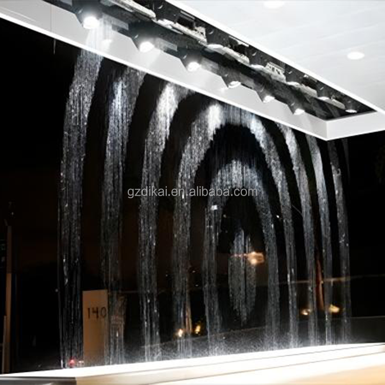 digital programmed graphic waterfall fountain water curtain Rain Curtain for partition