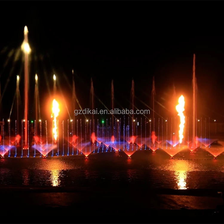 Large Magic Corten Steel Water Feature Fire Fountain For Pond