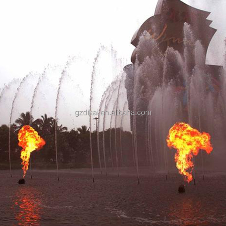 Large Magic Corten Steel Water Feature Fire Fountain For Pond