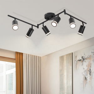 Wholesale Price Modern Indoor Shop Home Ceiling Spotlight Bar with 6 Spots Black Spotlight