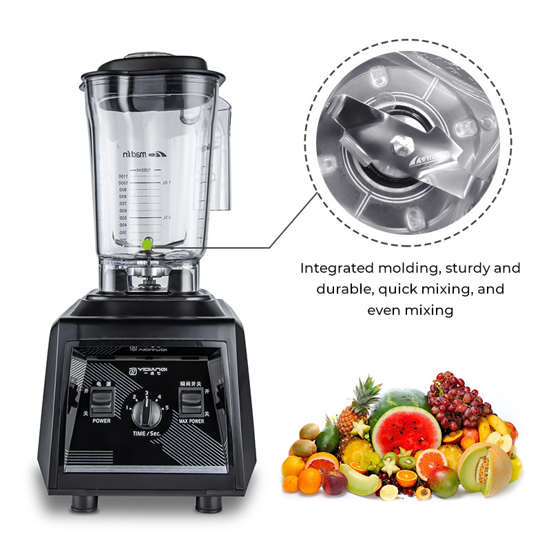 2023 New design High power heavy duty quiet commercial silent blender with sound proof smoothie maker with cover